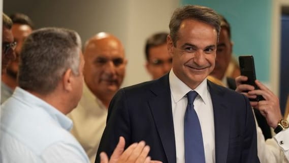 Kyriakos Mitsotakis, ehemaliger Ministerpräsident von Griechenland und Vorsitzender der Konservativen: Die Partei hat die Wahl für sich entschieden.