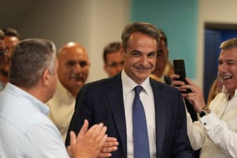 Kyriakos Mitsotakis, ehemaliger Ministerpräsident von Griechenland und Vorsitzender der Konservativen: Die Partei hat die Wahl für sich entschieden.