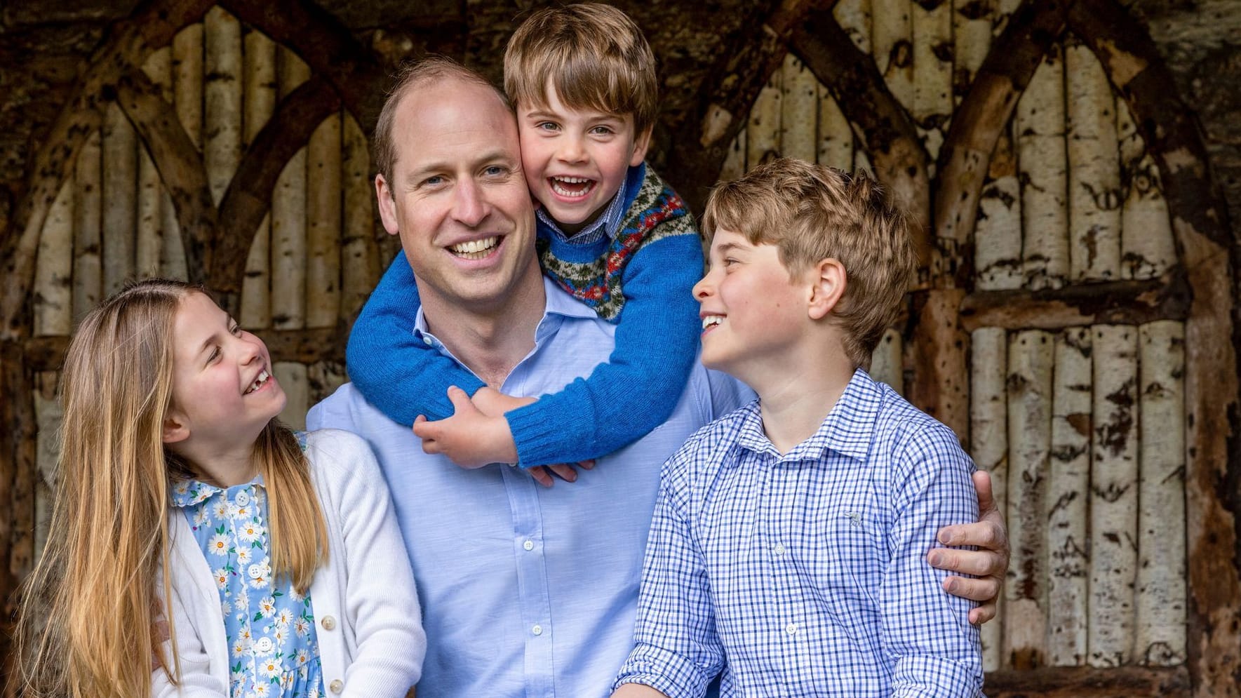 Prinz William mit seinen Kindern Prinzessin Charlotte, Prinz Louis und Prinz George