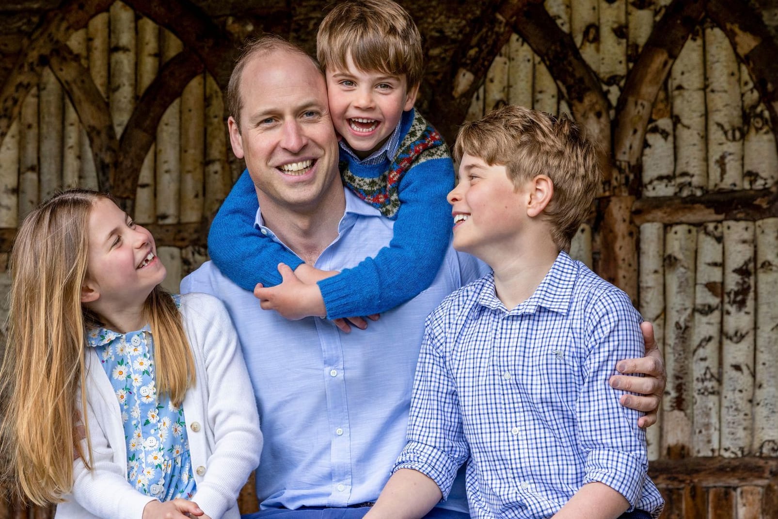 Prinz William mit seinen Kindern Prinzessin Charlotte, Prinz Louis und Prinz George