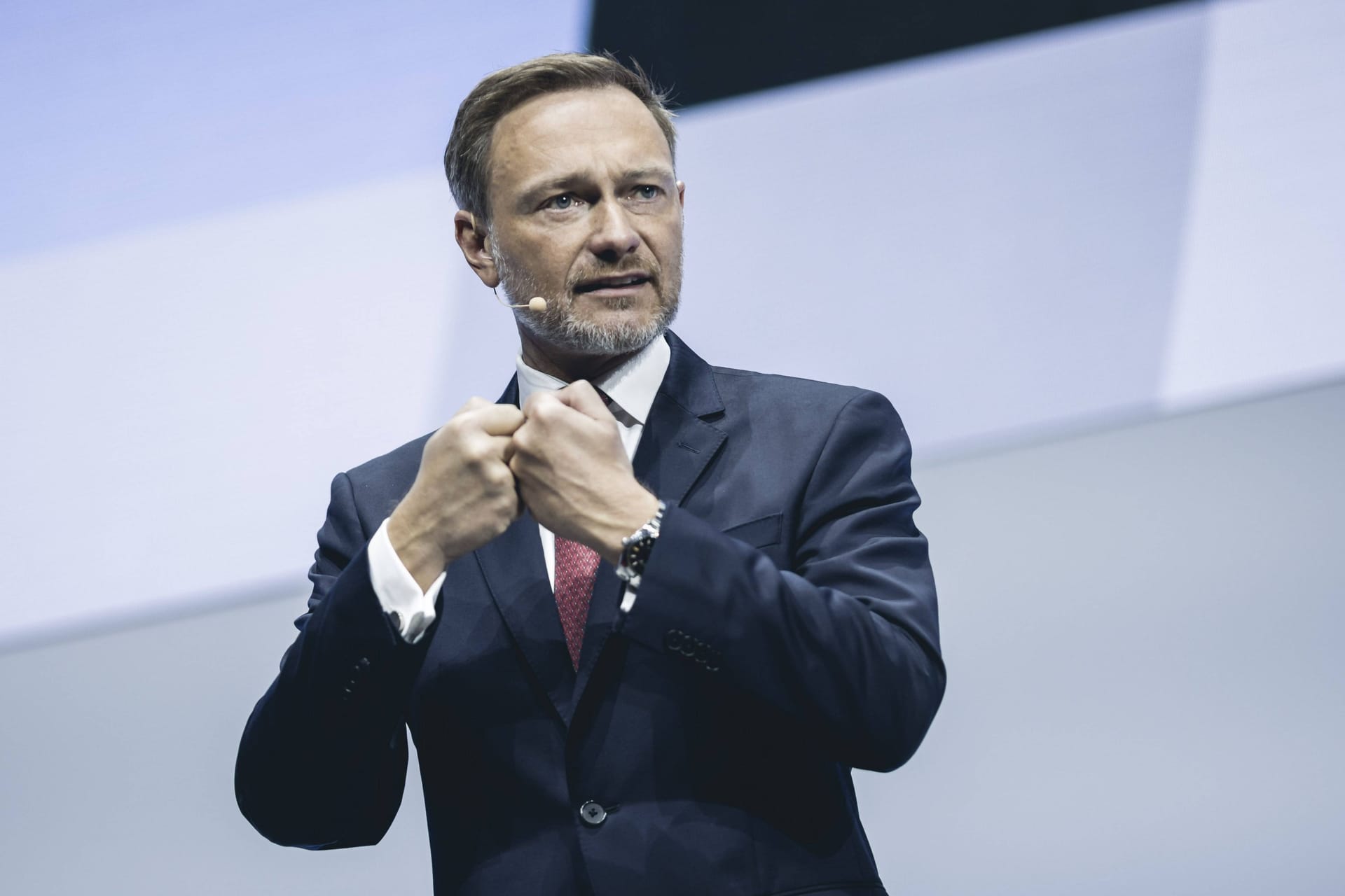 Bundesfinanzminister Christian Lindner (FDP) beim Sparkassentag in Hannover.