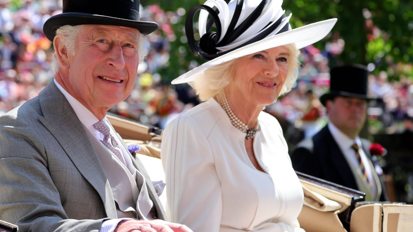 König Charles III. und Königin Camilla: Sie besuchen Royal Ascot in diesem Jahr erstmals als Königspaar.
