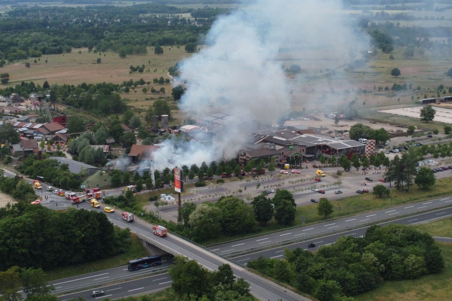 Brand auf dem Gelände von Karls Erdbeerhof