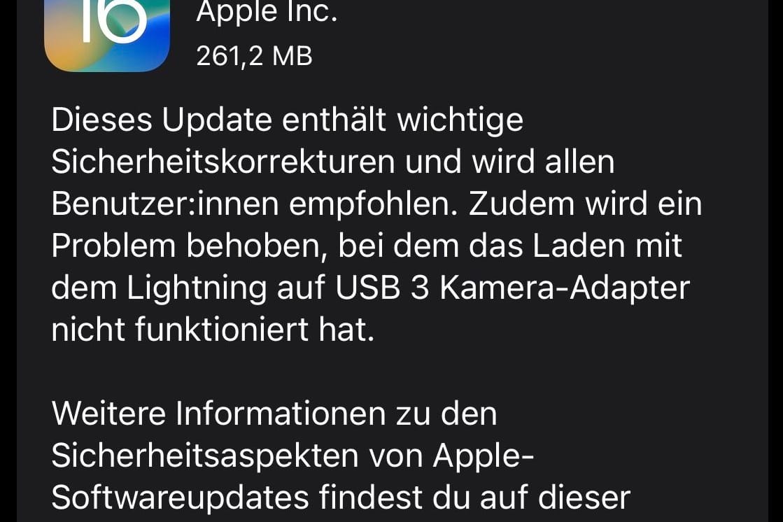 iOS-Software-Update: Apple stellt ein neues Update zur Verfügung.