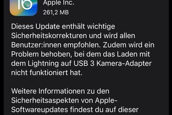 iOS-Software-Update: Apple stellt ein neues Update zur Verfügung.