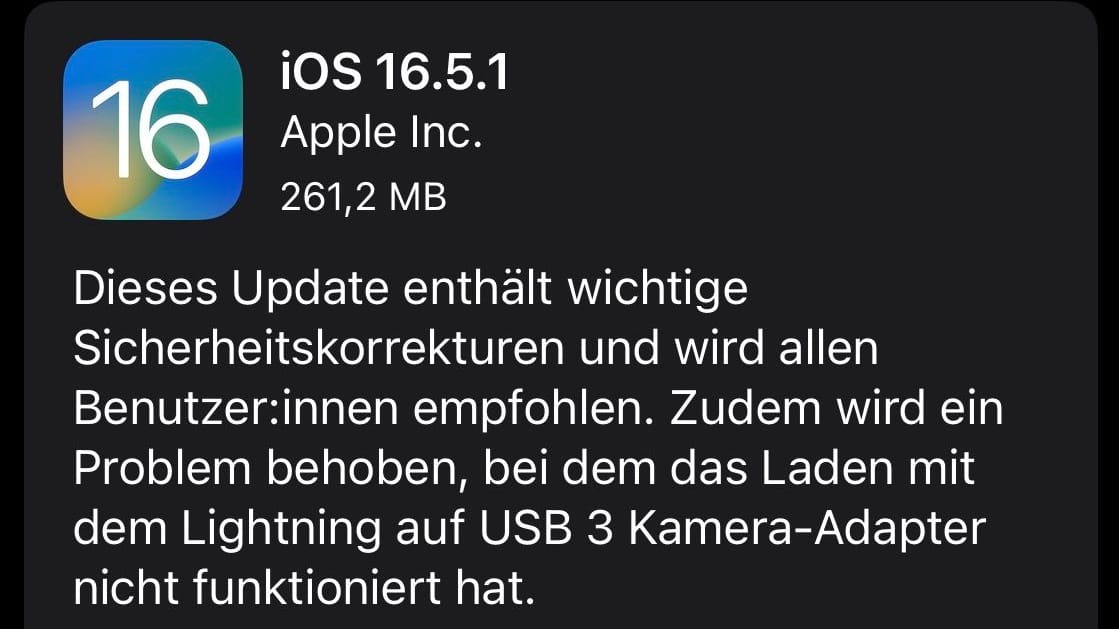 iOS-Software-Update: Apple stellt ein neues Update zur Verfügung.