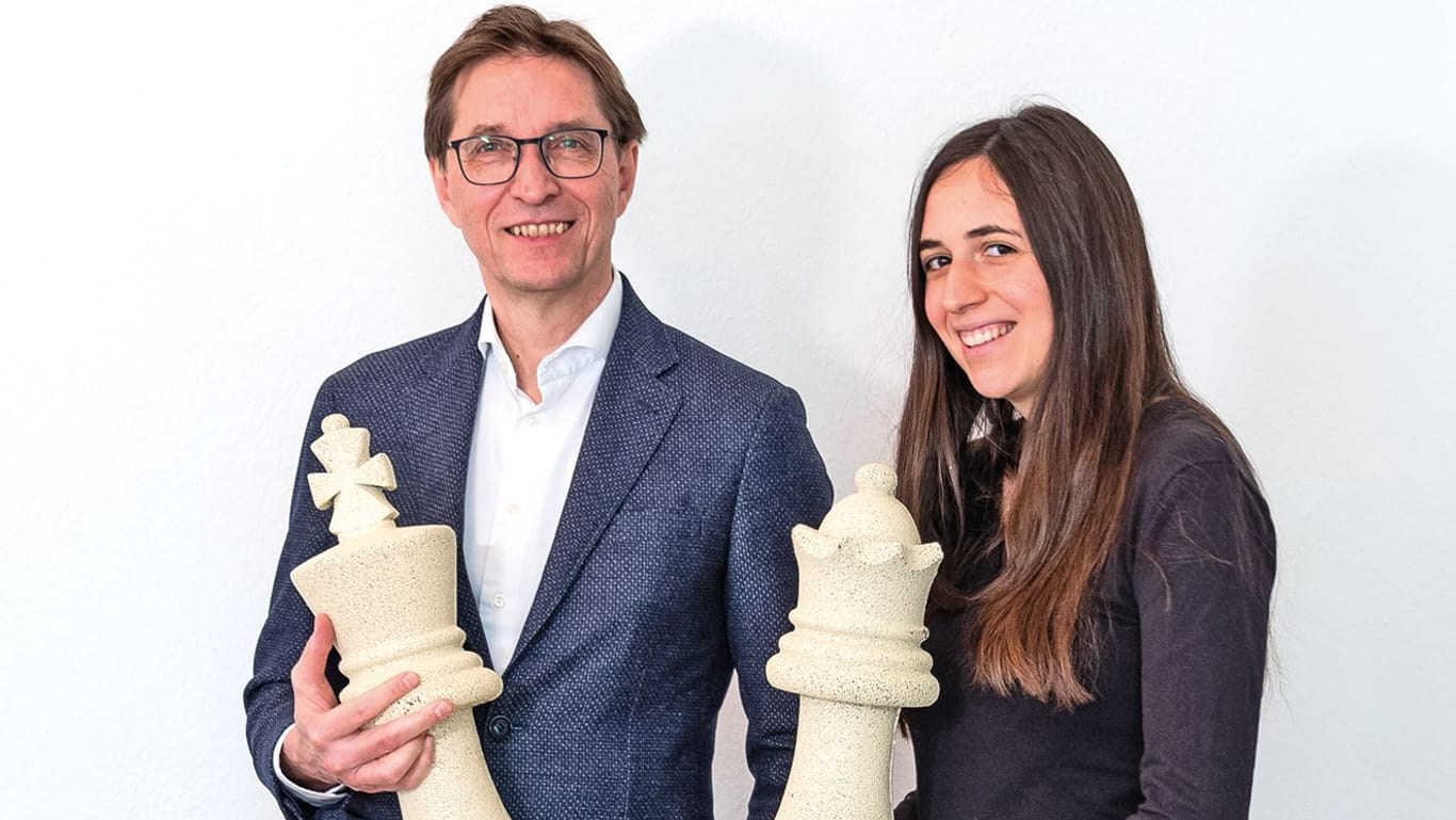Engagiert für den Schachsport: Stefan Kindermann (li.) und Veronika Exler.