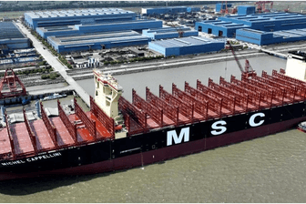 Die "MSC Michel Cappellini": Das Schiff fährt unter der Flagge Liberias.