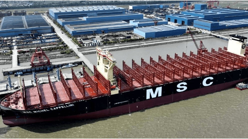 Die "MSC Michel Cappellini": Das Schiff fährt unter der Flagge Liberias.