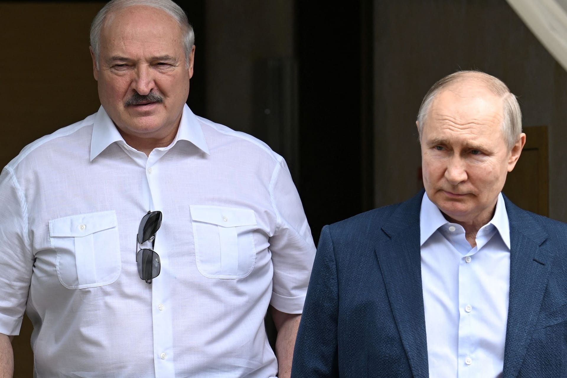 Diktatoren unter sich: Wladimir Putin und Alexander Lukaschenko (l.) in Putins Sommerresidenz.