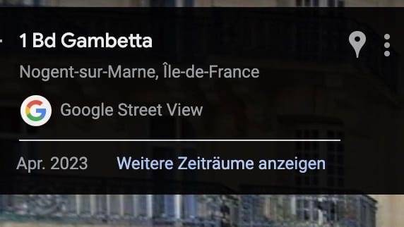 Über dieses Menü in Google Maps können Nutzer sich ältere Street-View-Aufnahmen anschauen.