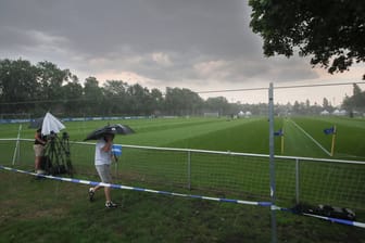 Unwetter in Berlin (Archivfoto): Auch das Auftakttraining der Hertha fiel in dieser Woche ins Wasser.