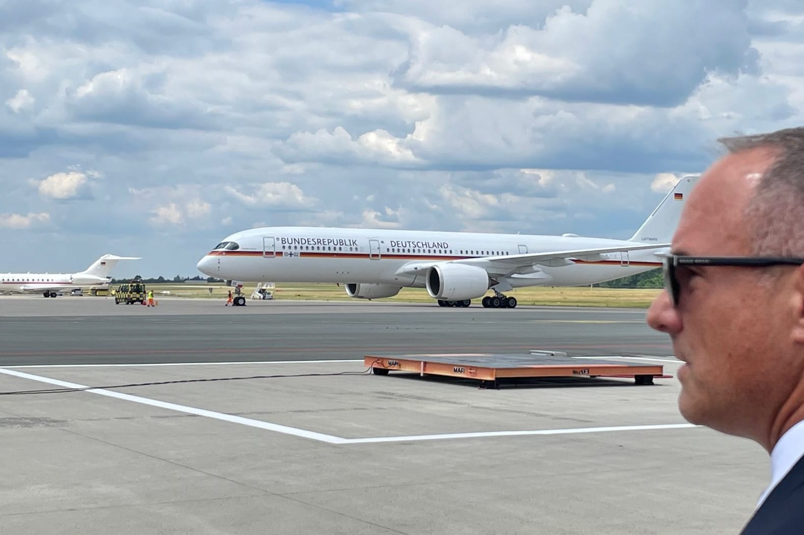 Am Flughafen in Nürnberg tummelten sich am Samstag die Regierungsflieger - ein seltener Anblick.