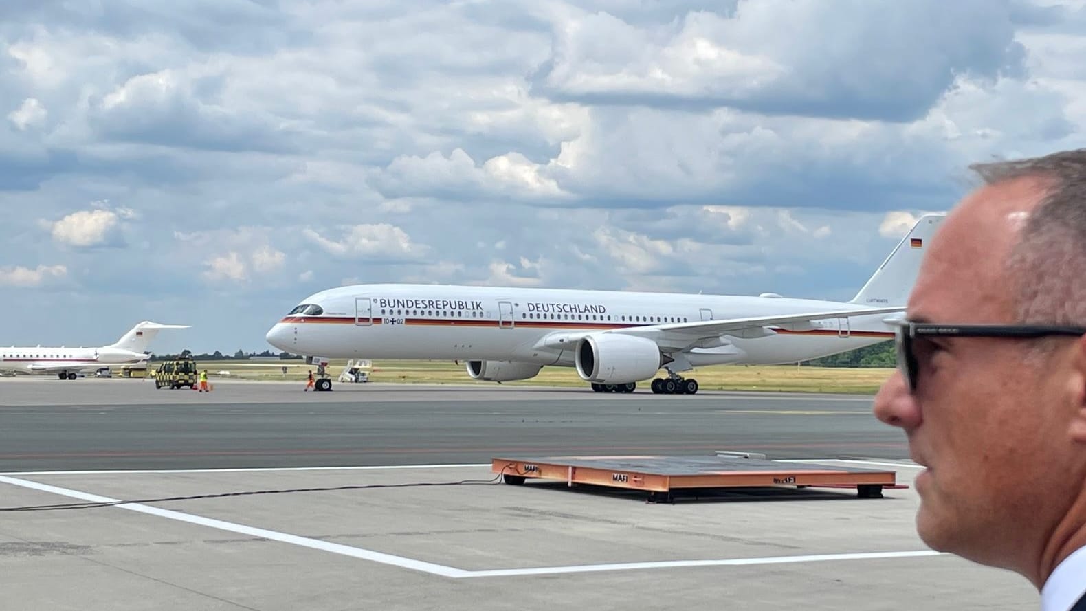 Am Flughafen in Nürnberg tummelten sich am Samstag die Regierungsflieger - ein seltener Anblick.