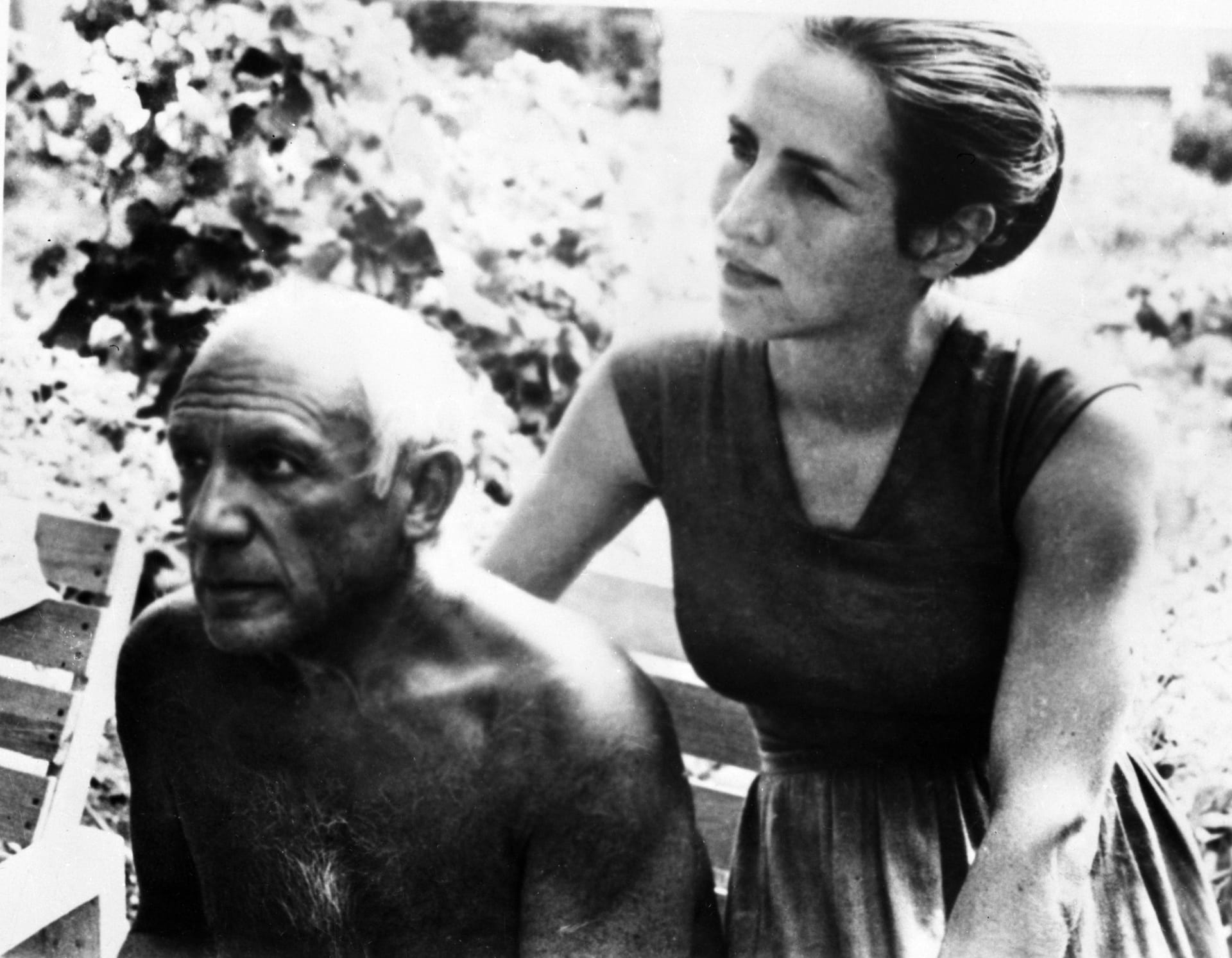 Pablo Picasso und Françoise im August 1965.