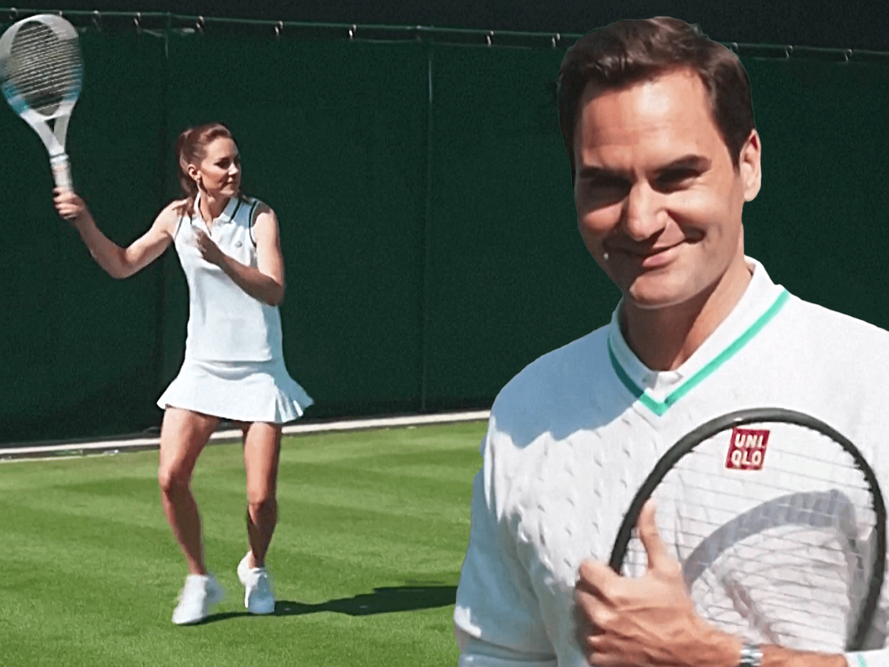 Prinzessin Kate gegen Roger Federer in Wimbledon Sie gewinnt kurioses Duell