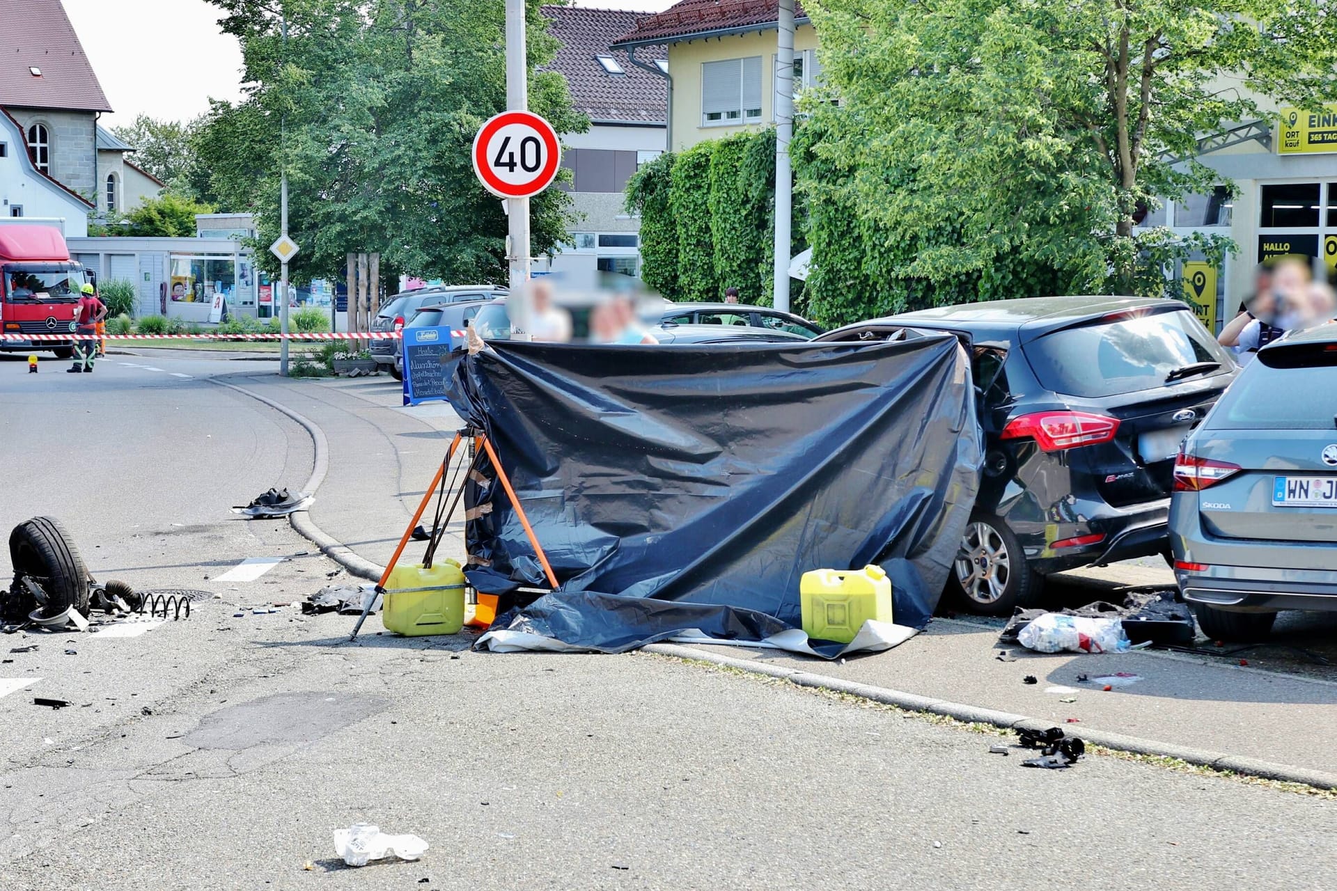 Althütte im Rems-Murr-Kreis: Der dramatische Unfall ereignete sich mitten in der kleinen Gemeinde.