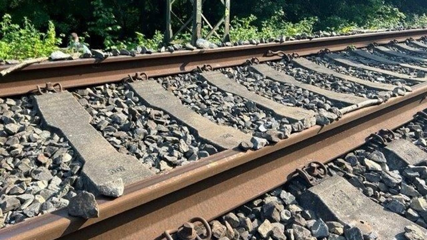 Bahnschienen: Mehrere Jugendliche behinderten den Bahnverkehr, indem sie Steine auf die Gleise legten.