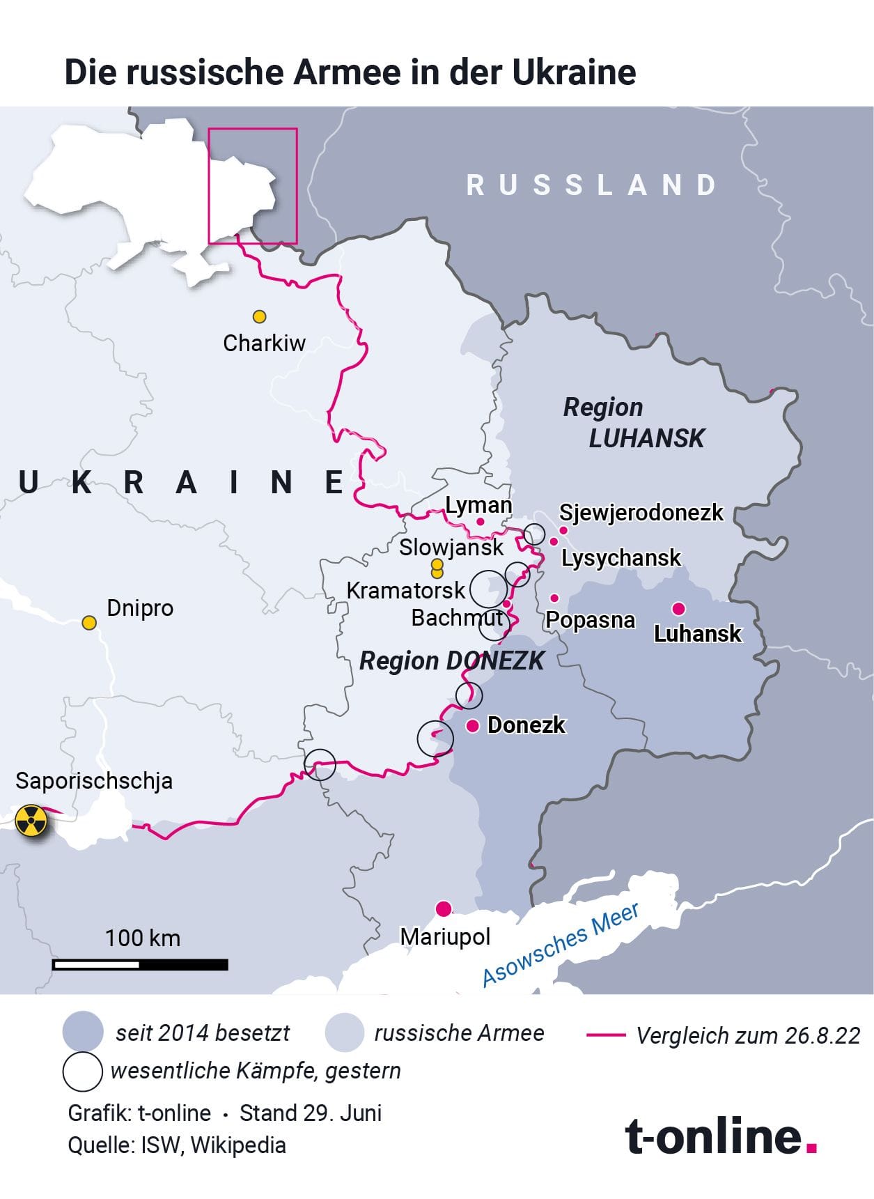 Karte Ukraine-Krieg