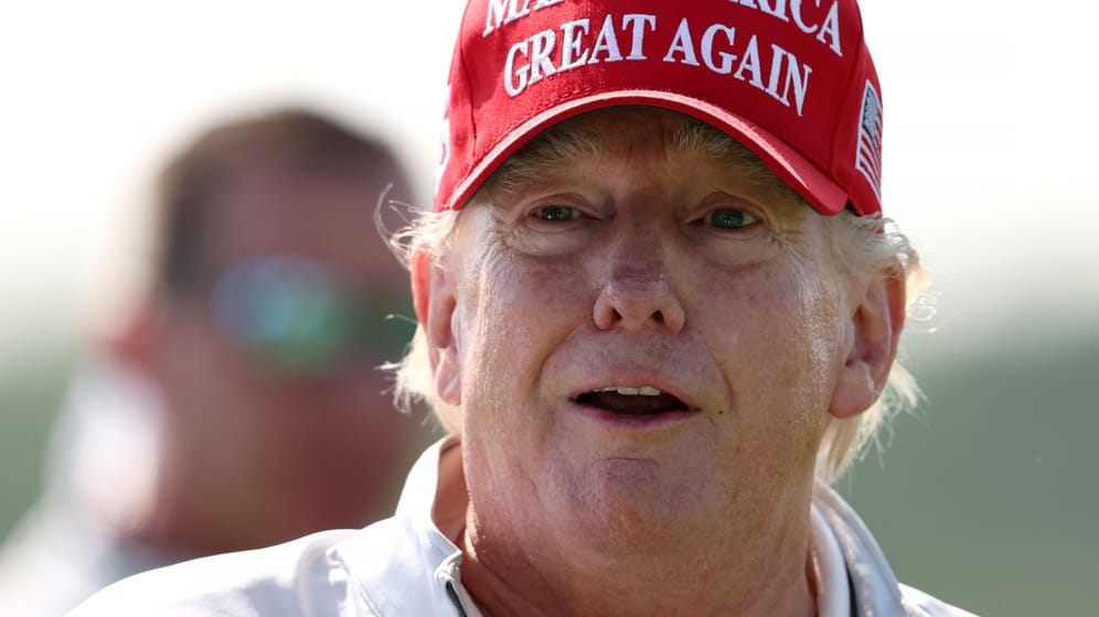 Donald Trump Ende Mai auf einem seiner zahlreichen Golfanlagen Sterling, im US-Bundesstaat Virginia.