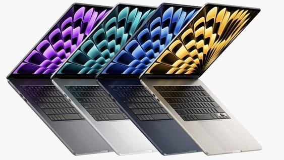 MacBook Air 15-Zoll: Die Geräte kommen in vier Farben.