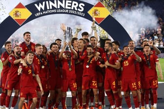 Spanien jubelt: In einem engen Finale der Nations League bewahrten sie die Oberhand.