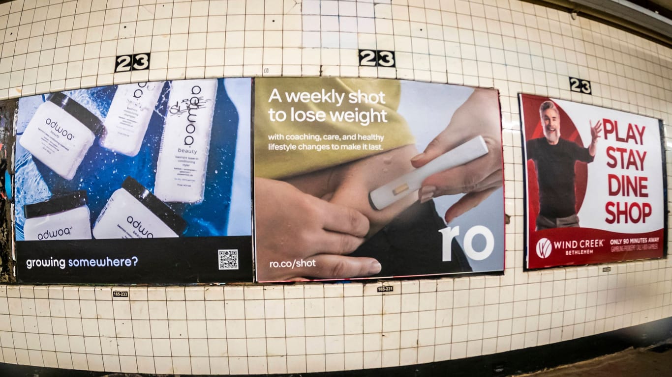 Werbung für "Wegovy" in New York: Das Abnehmmittel sorgt seit einiger Zeit für viel Aufsehen.