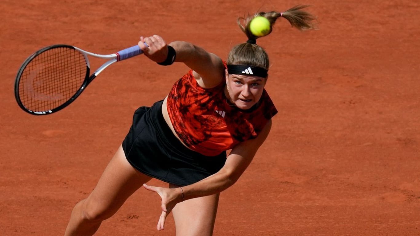 Voller Fokus: Karolina Muchová im Finale der French Open.
