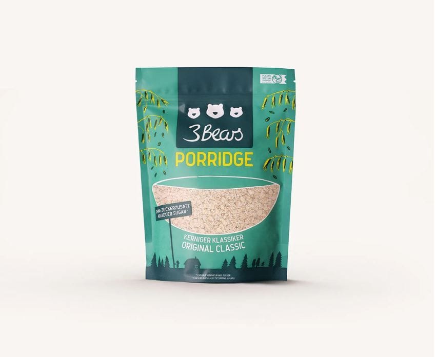 Der "3 Bears Porridge" von 3 Bears Foods enthält simple Haferflocken.