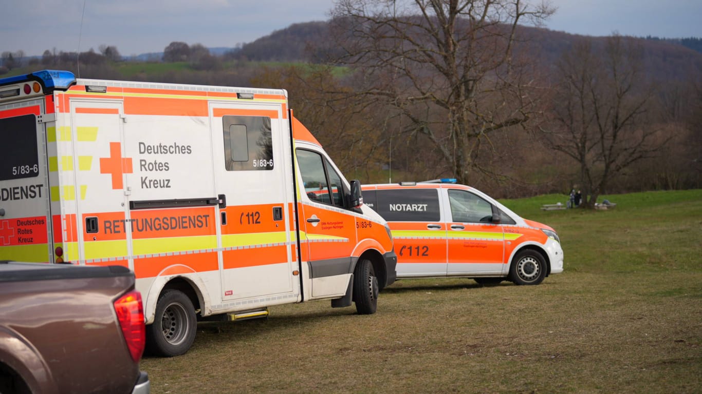 Rettungswagen in Baden-Württemberg (Archivfoto): Wegen des Unfalls war die B31 stundenlang gesperrt.