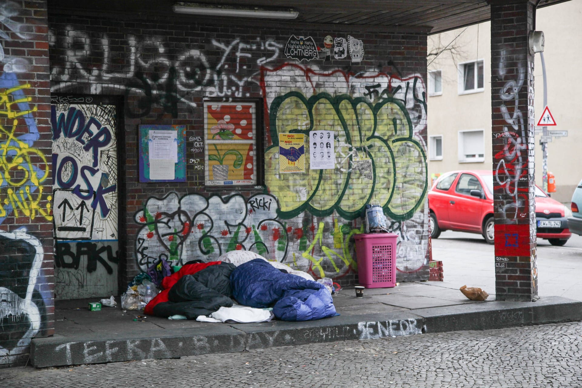 Wohnungslose Menschen in Berlin-Neukölln: