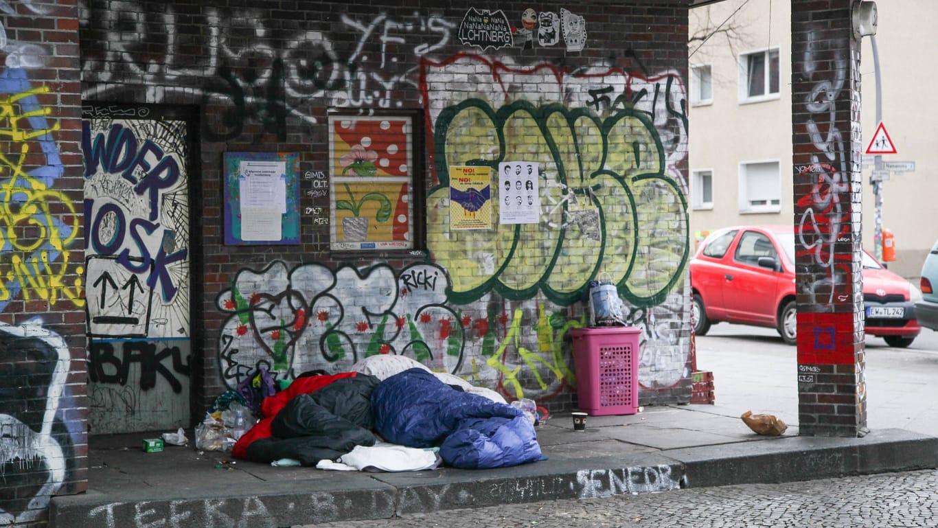 Wohnungslose Menschen in Berlin-Neukölln: