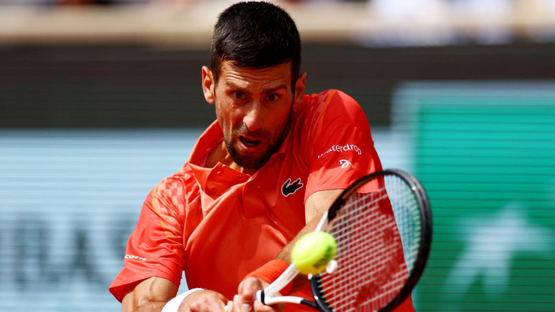 Voll konzentriert: Novak Djokovic im Halbfinale gegen Carlos Alcaraz.