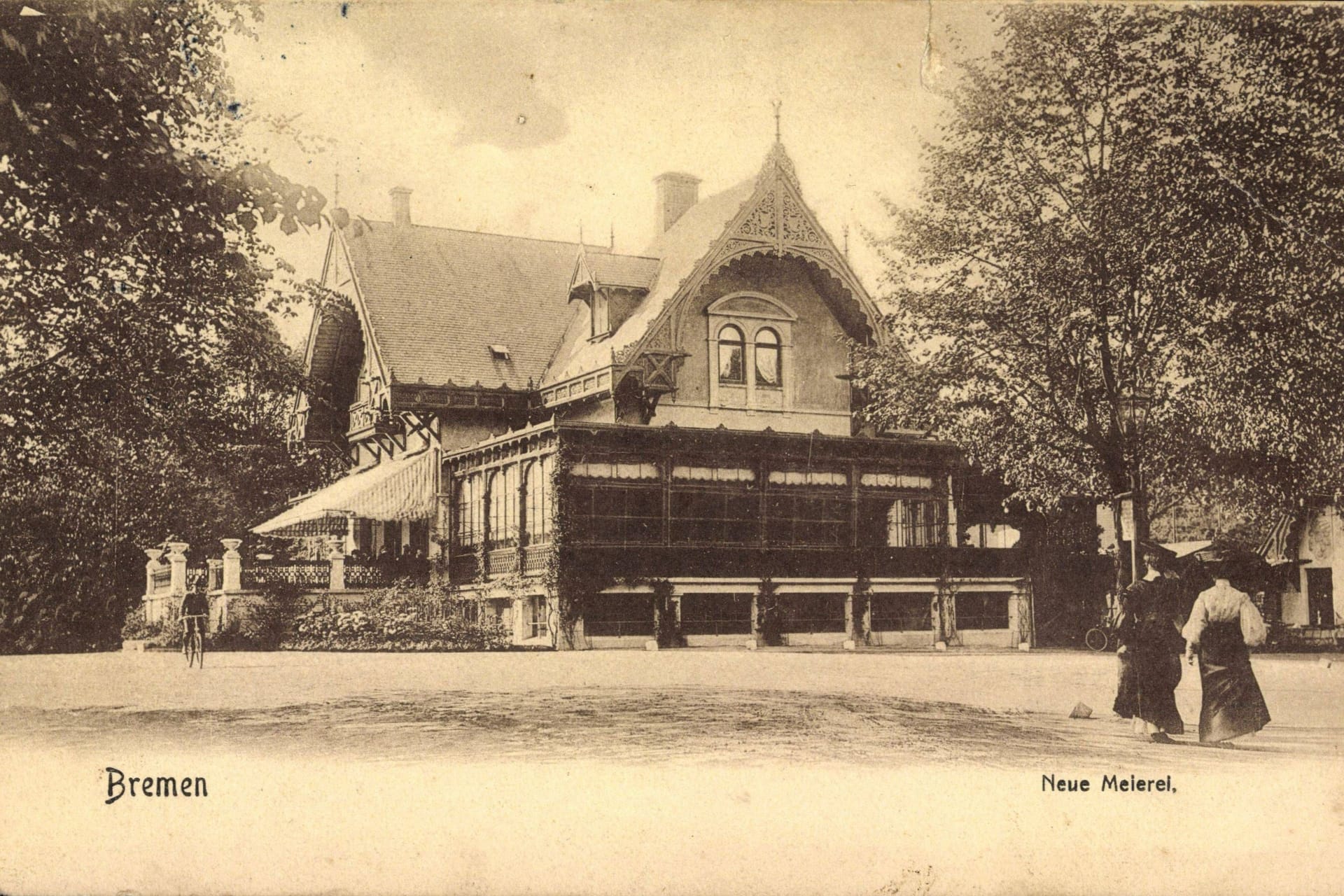 Die Meierei im Bürgerpark etwa im Jahre 1910.