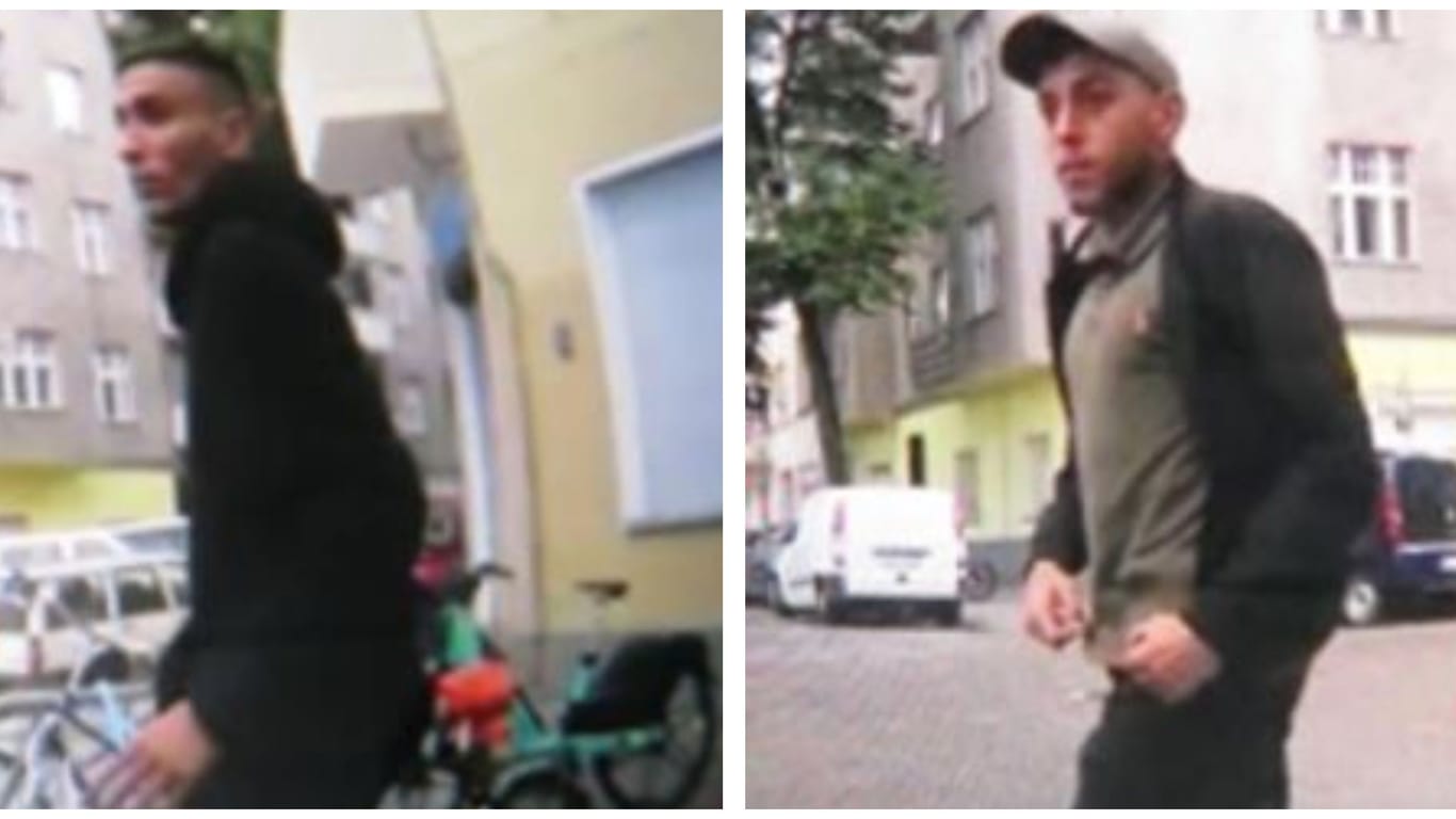 Flüchtige Berliner Schläger: Diese Männer sollen mit einem Komplizen einen Autofahrer verprügelt.