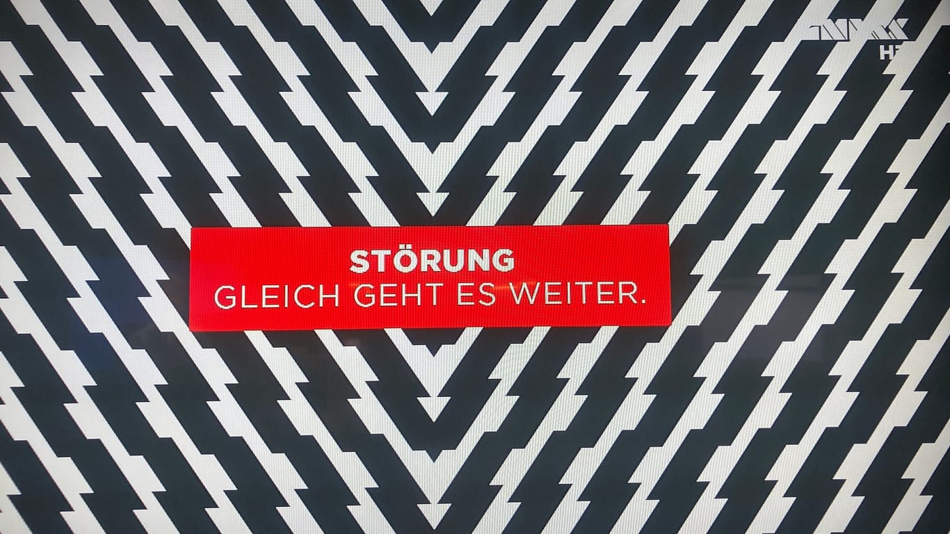 Störungsbild bei ProSiebenMaxx: Erst ab der 27. Minuten konnten die Zuschauenden wieder das Spiel live verfolgen.