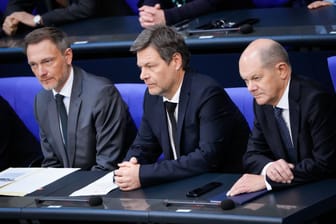 Christian Lindner, Robert Habeck und Olaf Scholz: Die Bundesregierung erhält ein schlechtes Zeugnis von den Deutschen.