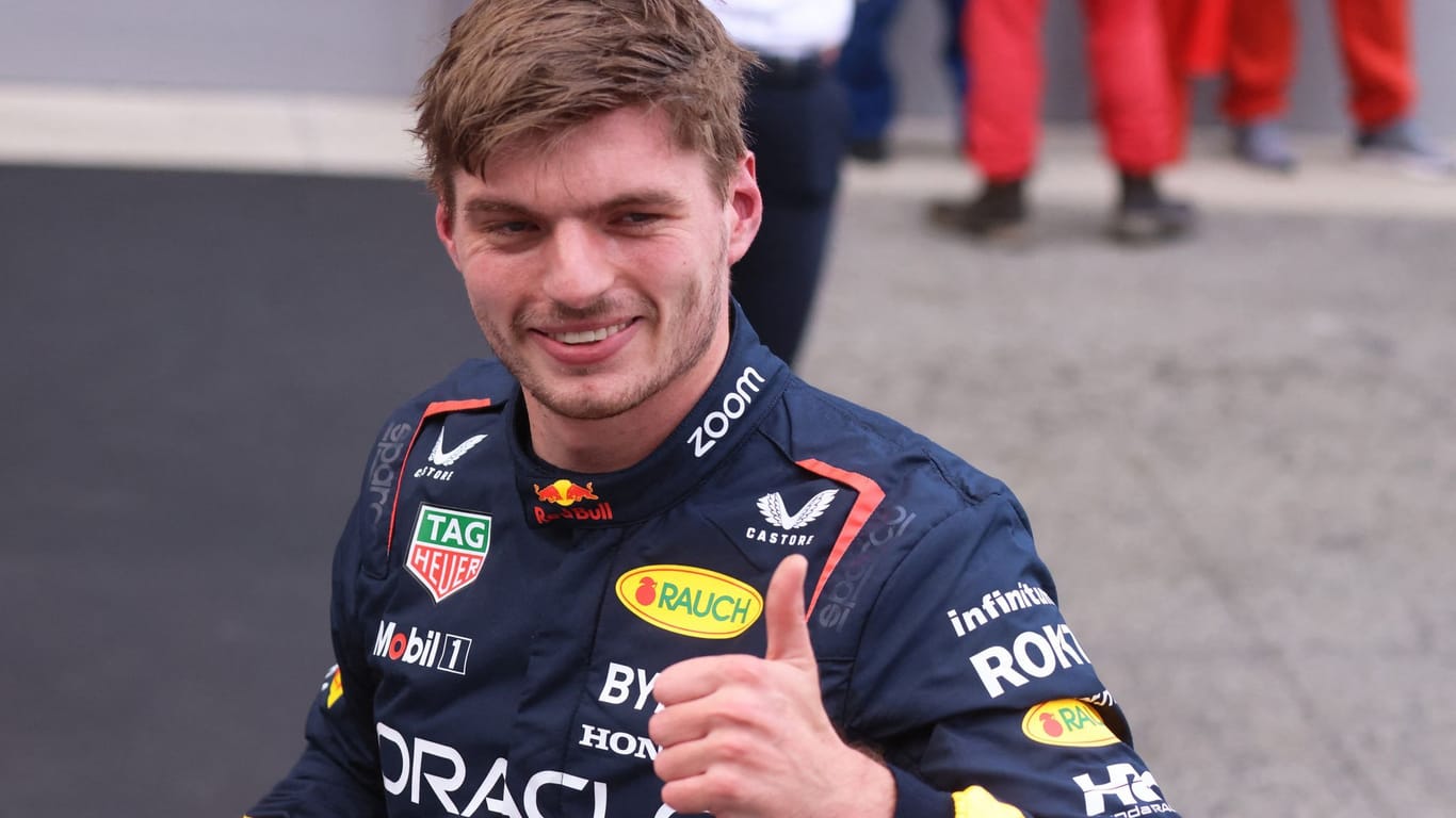 Max Verstappen nach dem Qualifying in Barcelona: Der Niederländer sicherte sich seine nächste Pole Position der aktuellen Saison.