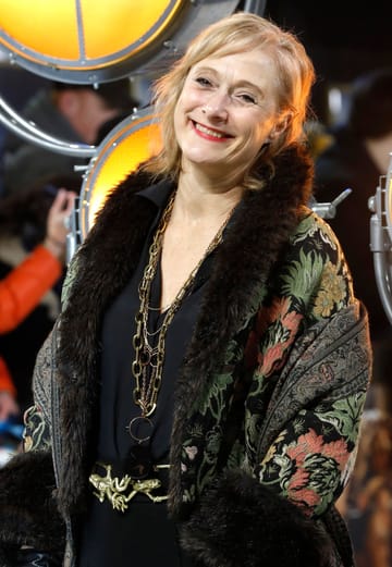Caroline Goodall w styczniu 2023 roku na premierze "Bajki" w Londynie.
