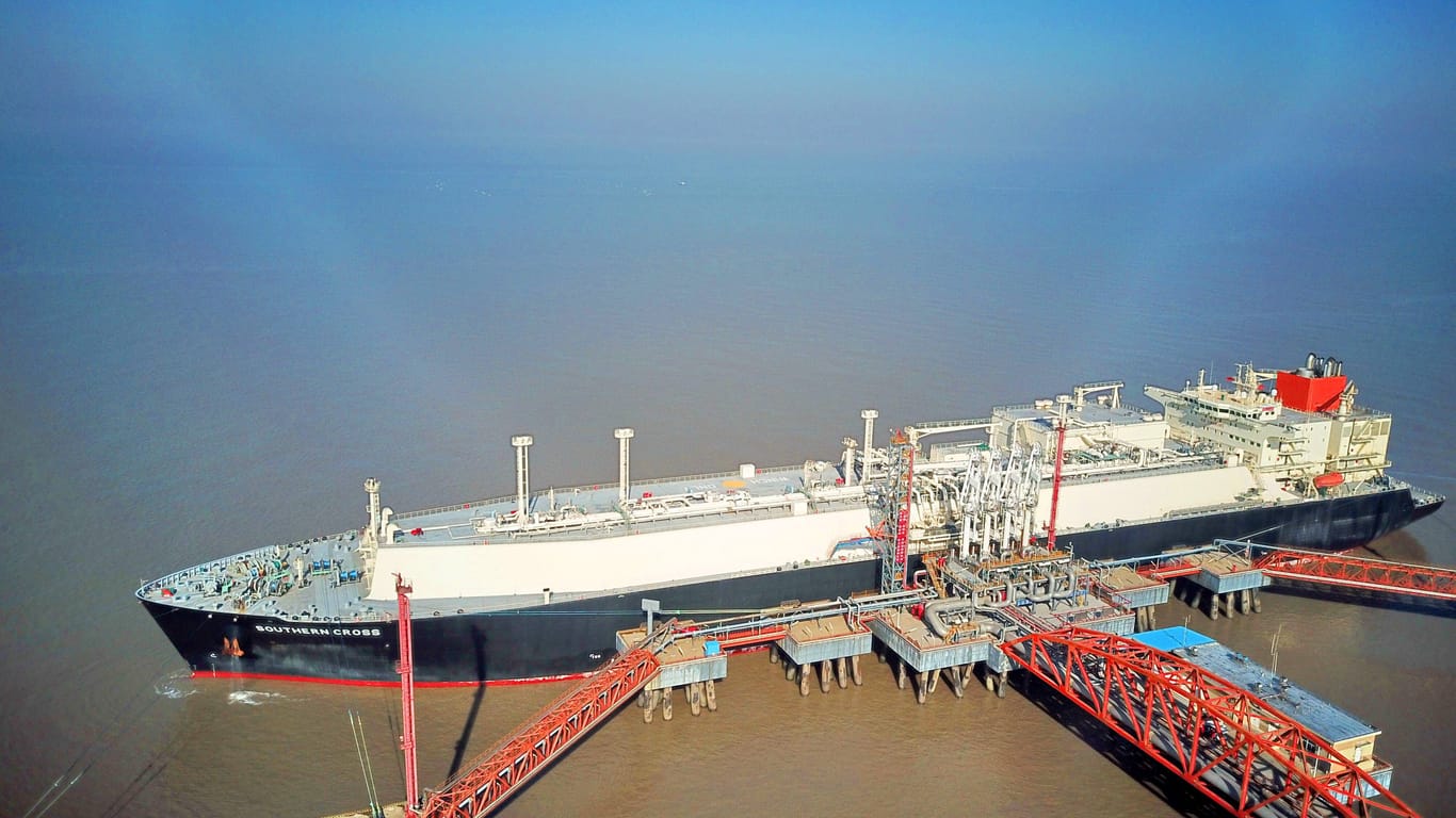 Ein australischer LNG-Tanker in China: Mittlerweile gehört Australien zu den größten Exporteuren von Flüssiggas.