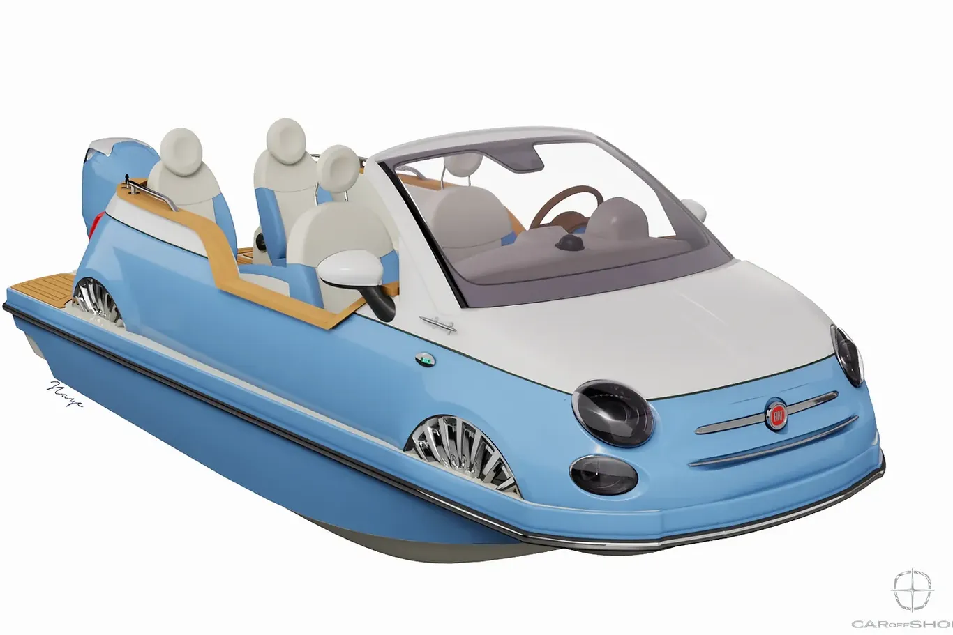 Boot mit Kleinwagen-Charme: Das Boot des Herstellers Car off-Shore.