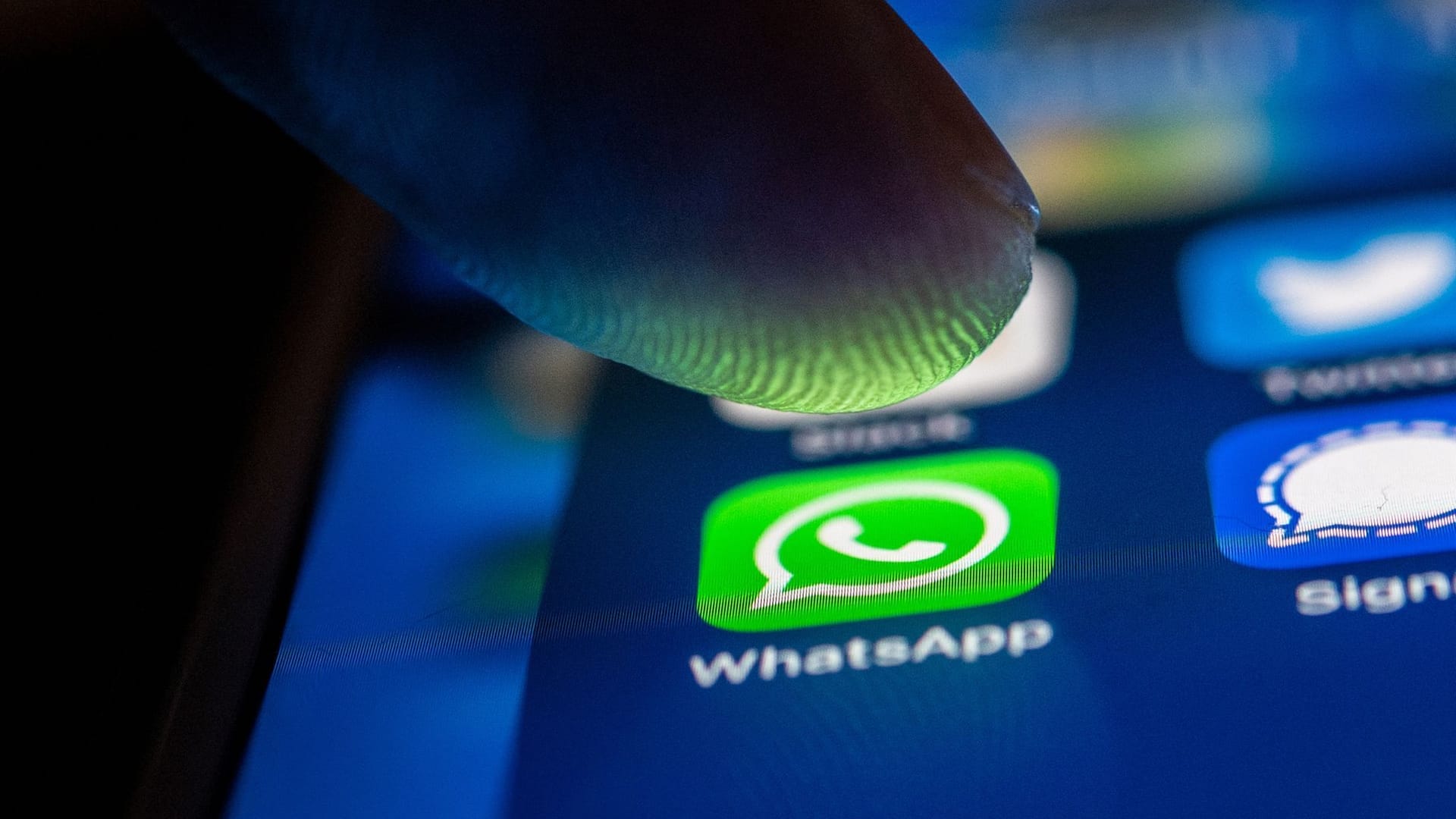 Das Whatsaüü-Symbol auf einem Screen Das Whatsaüü-Symbol auf einem Screen