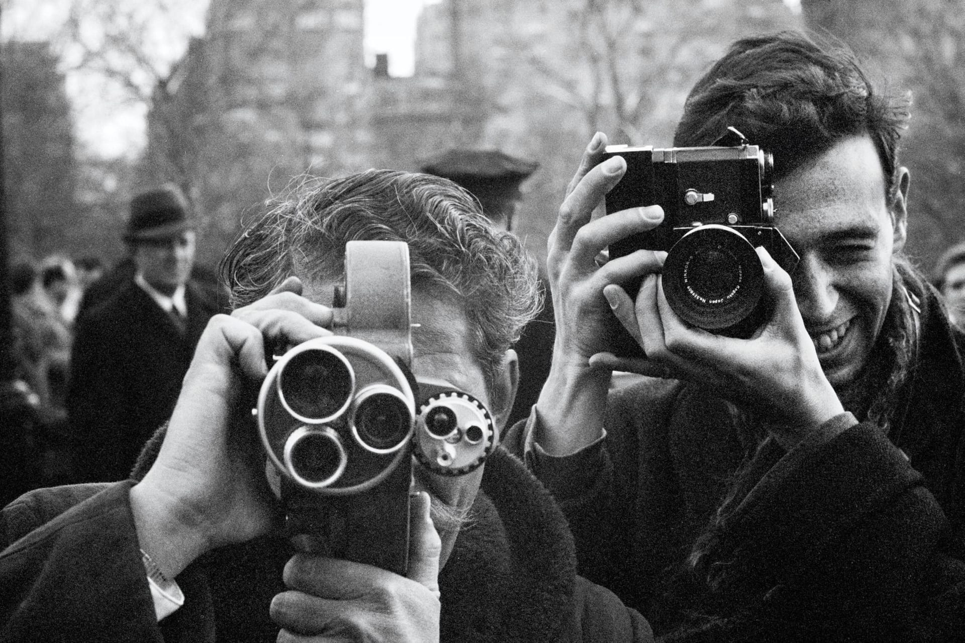 Fotografen verfolgten die Beatles auf Schritt und Tritt, hier im Central Park in New York.