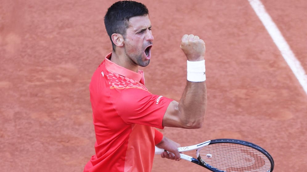 Blick auf Grand-Slam-Titel Nummer 23: Novak Djokovic bei den French Open 2023.