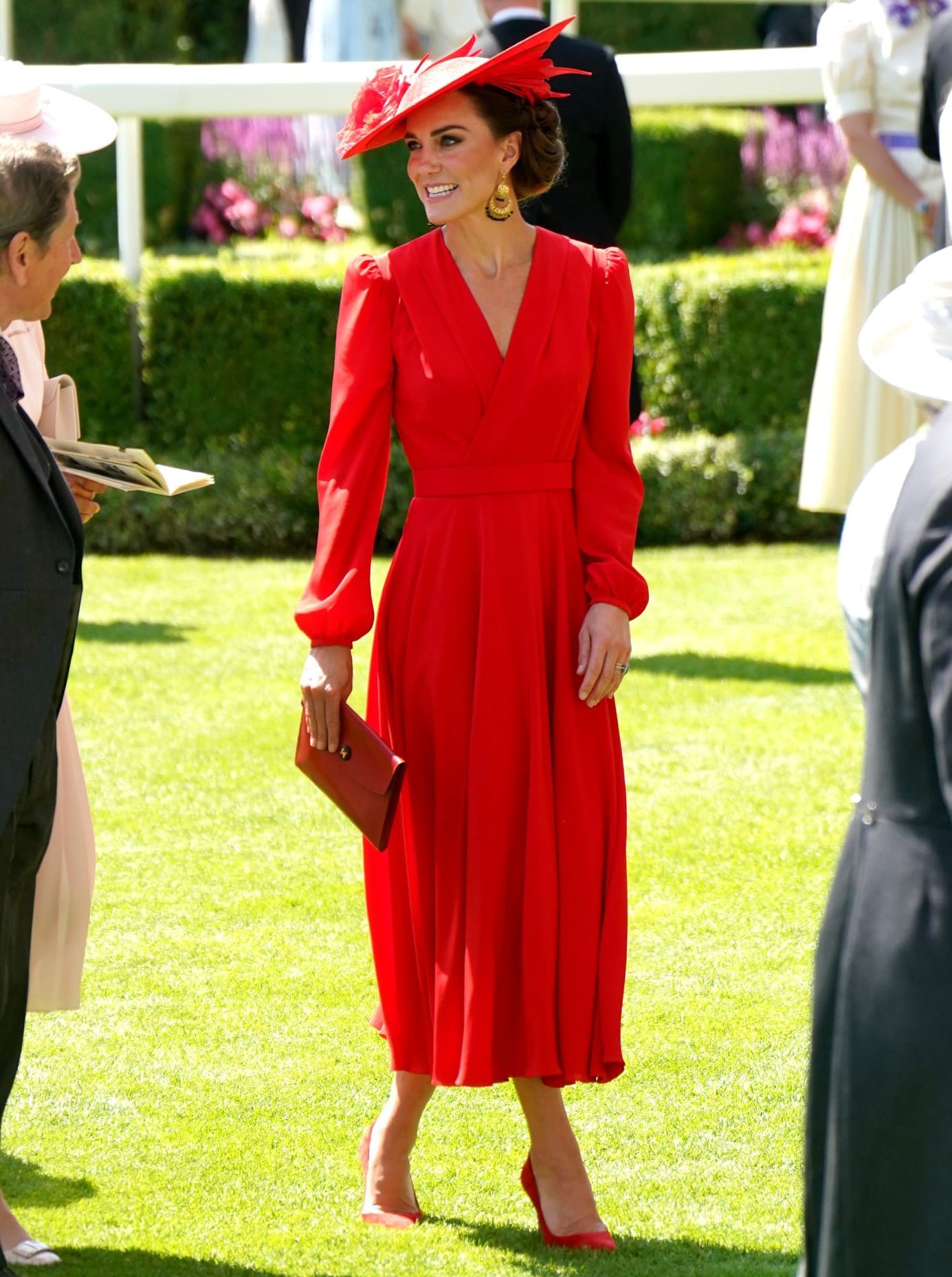 Prinzessin Kate: Sie setzte beim Royal Ascot auf Rot von oben bis unten.