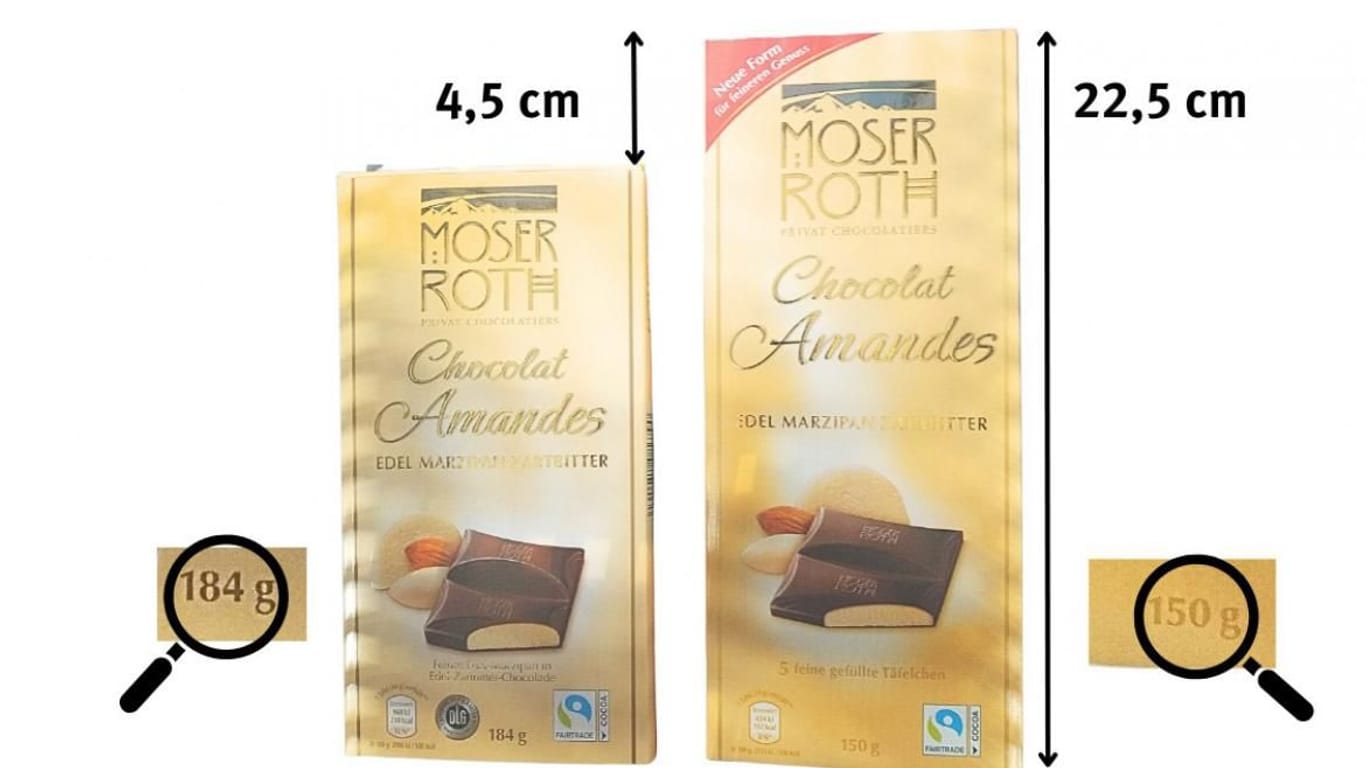 Aldi-Schokolade: Die Verpackung des Produkts Chocolat Amandes wurde verändert.