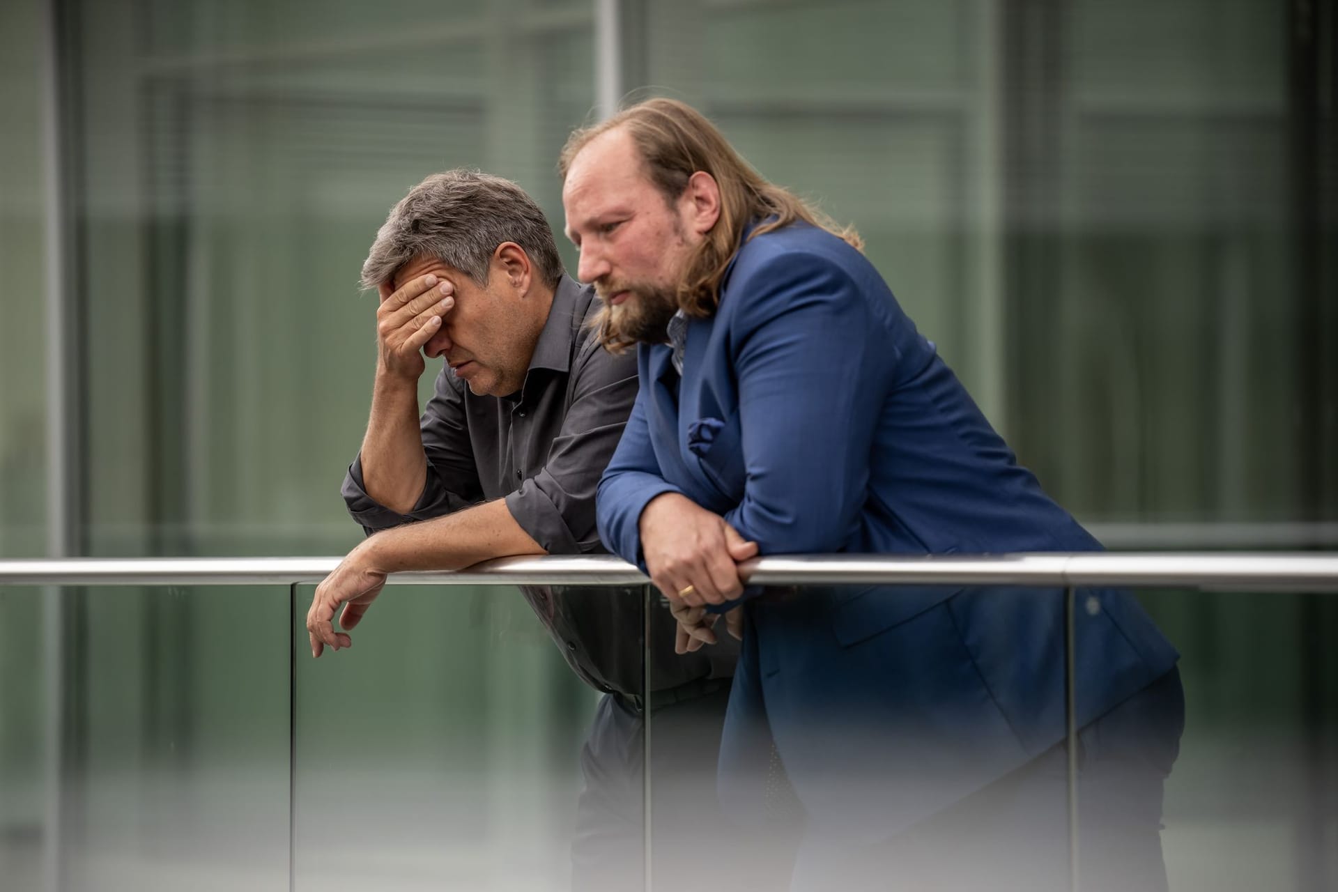 Grünen-Politiker Habeck, Hofreiter: Ein Rückschlag nach dem anderen.