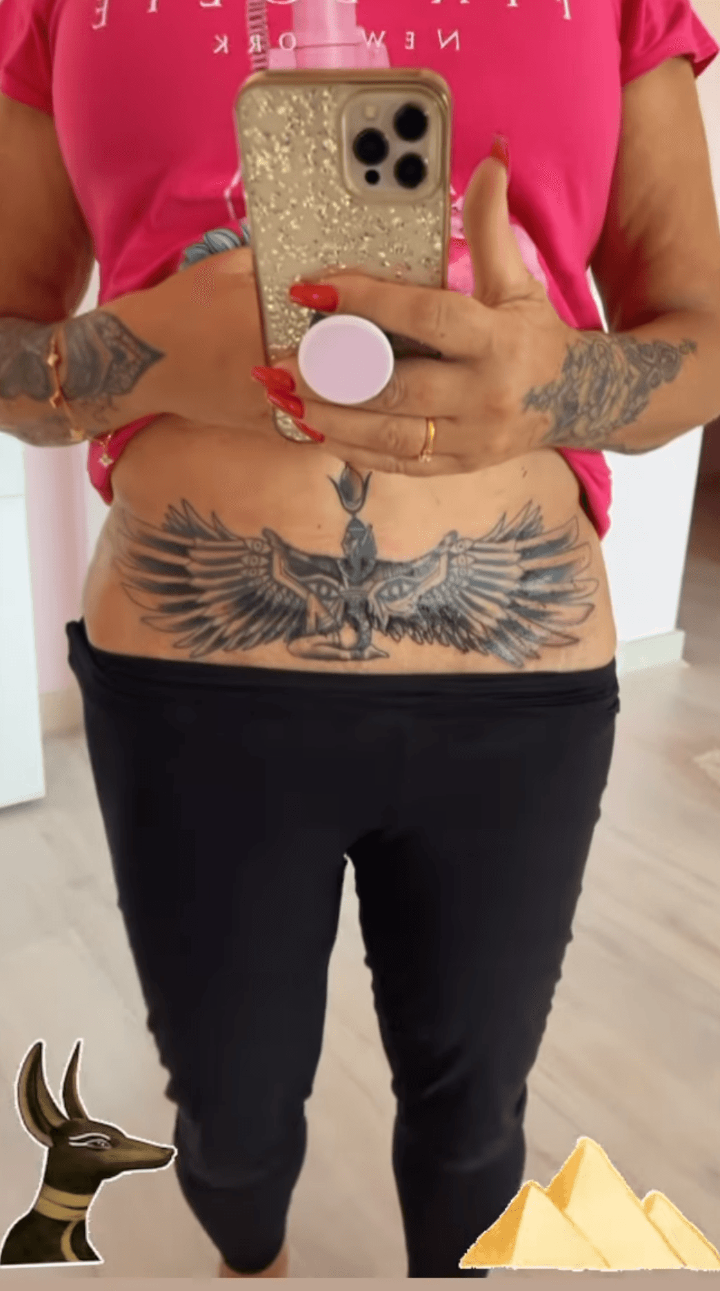 Das neue Tattoo von Iris Klein.