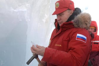 Wladimir Putin und Sergej Shoigu (Archivbild): Der russische Präsident besuchte 2017 das Arktische Forum in Archangelsk.