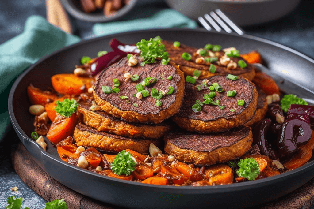 Gesund und schnell zubereitet: Süßkartoffel-Bratlinge mit Haferflocken und Gewürzen.